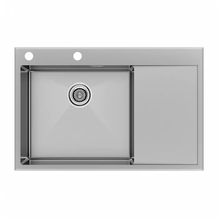 Мойка для кухни Paulmark KRONER-EDGE 78F — брашированная сталь